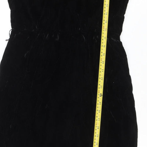 Albert Nipon Women Black Rayon Sheath Knee Length Dress Size 8