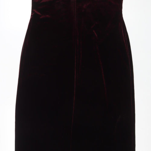Scarlett Women's Red Velvet Bodycon Dress Size 12 Sleeveless