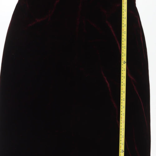 Scarlett Women's Red Velvet Bodycon Dress Size 12 Sleeveless