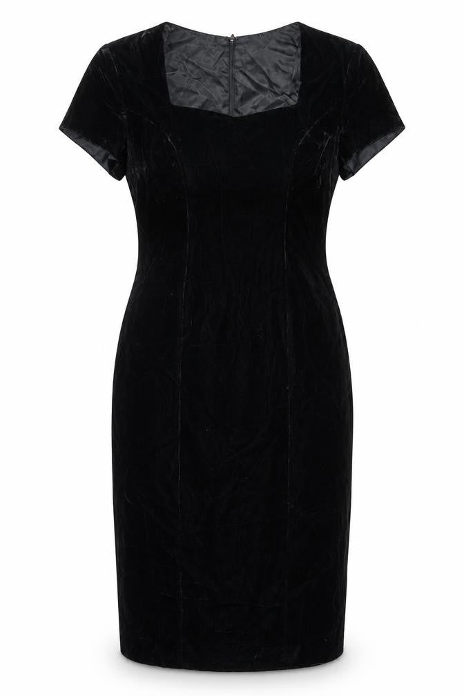 Liz Claiborne Women’s Black Velvet Petite Sheath Dress Size 12