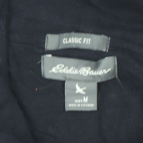 Eddie Bauer Women's Red Check Hooded Flannel Shirt Jacket M