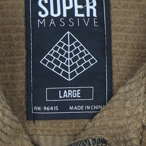 Super Massive Men’s Brown Corduroy Button-Up Shirt Size L
