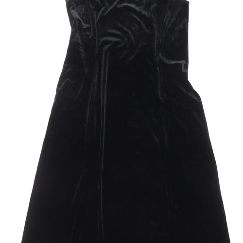 Joan Rivers Women's Black Velvet Sleeveless Shift Dress M