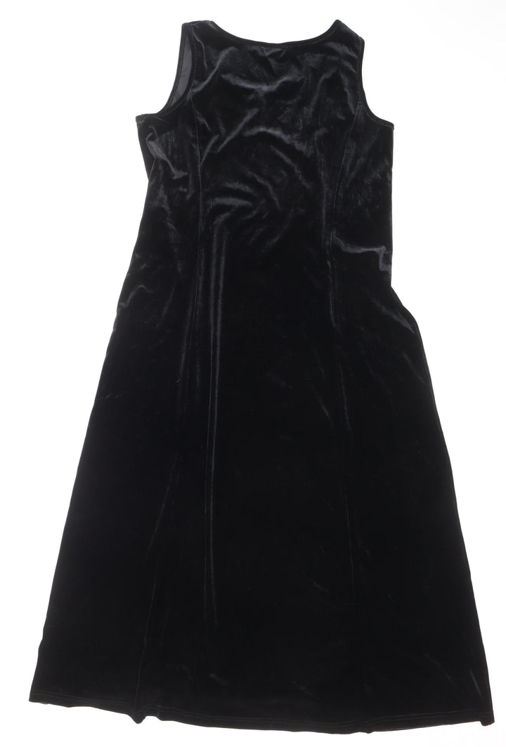 Joan Rivers Women's Black Velvet Sleeveless Shift Dress M