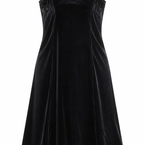 Joan Rivers Women's Black Velvet Sleeveless Shift Dress M