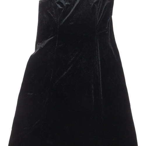 Joan Rivers Women's Black Velvet Sleeveless Shift Dress M