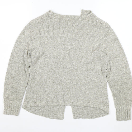 Anne Cramond Fine Knits Women's Beige Wool Blend V-Neck Jumper M