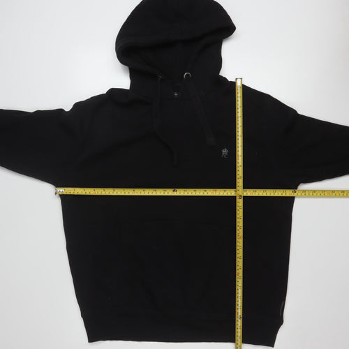 French Connection Men's Black XL Pullover Hoodie with Logo