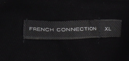 French Connection Men's Black XL Pullover Hoodie with Logo