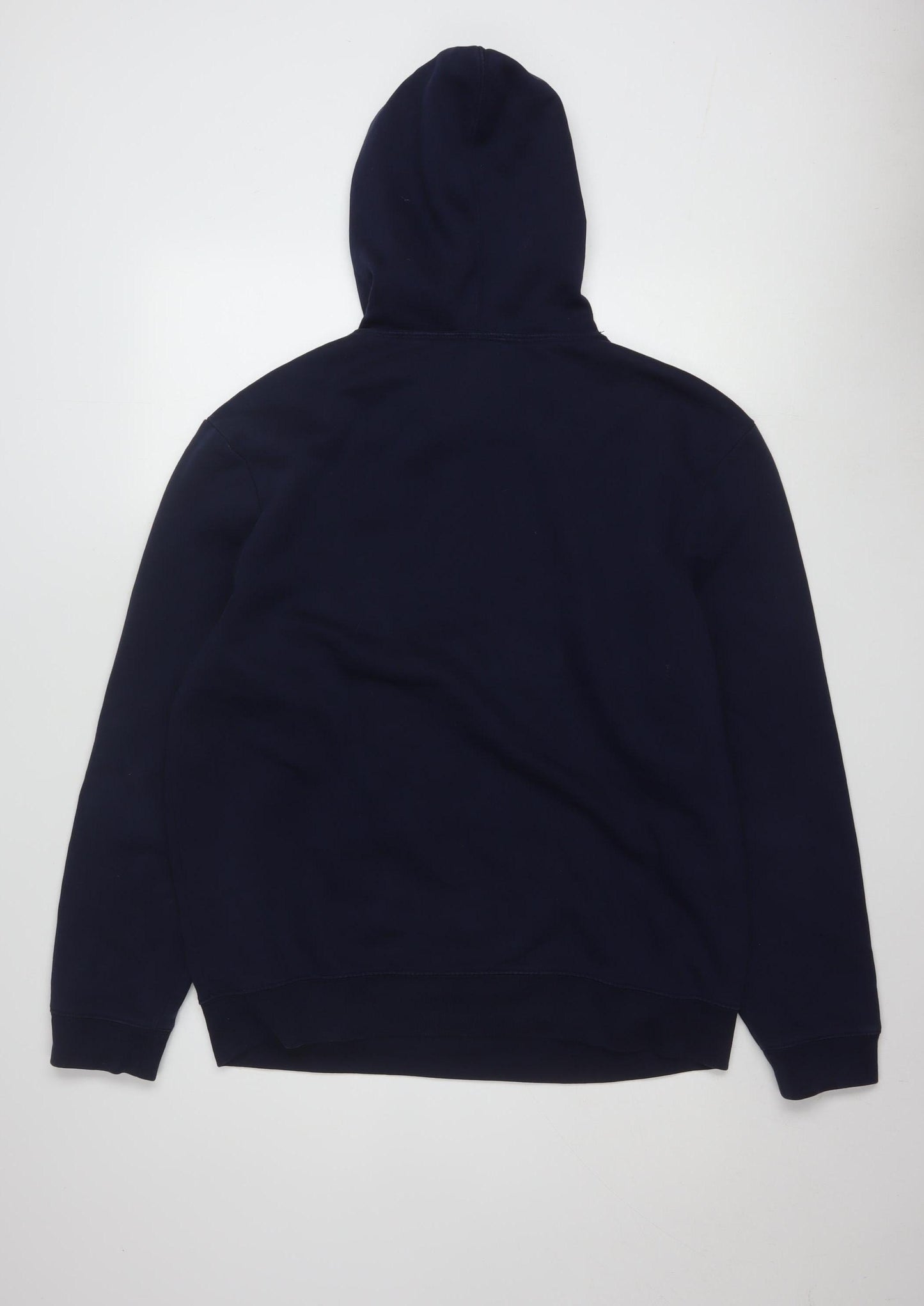 GAP Men's Blue Pullover Hoodie L Logo Fleece Sweatshirt