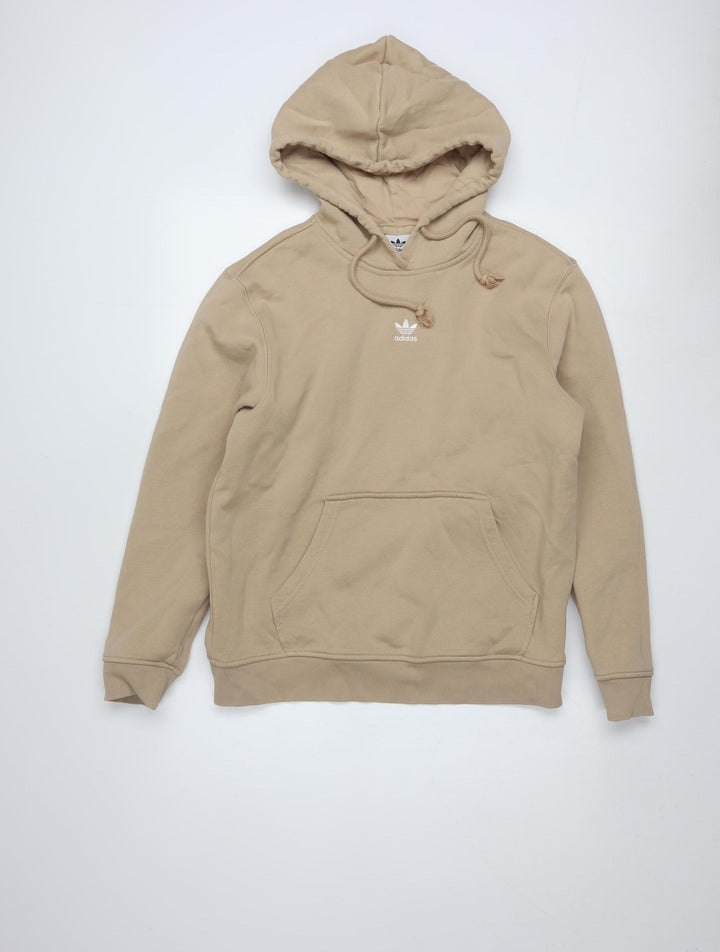 Adidas Womens Beige Pullover Hoodie Size 10 UK Cotton Blend Casual