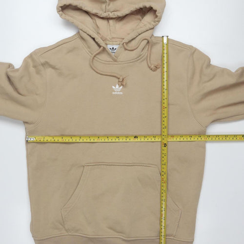 Adidas Womens Beige Pullover Hoodie Size 10 UK Cotton Blend Casual