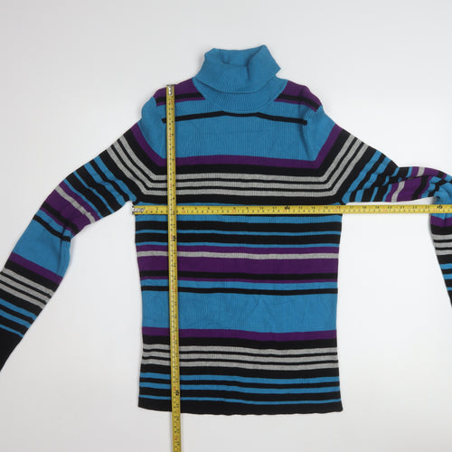 Northern Reflections Womens Multicoloured Cotton Roll Neck Jumper L