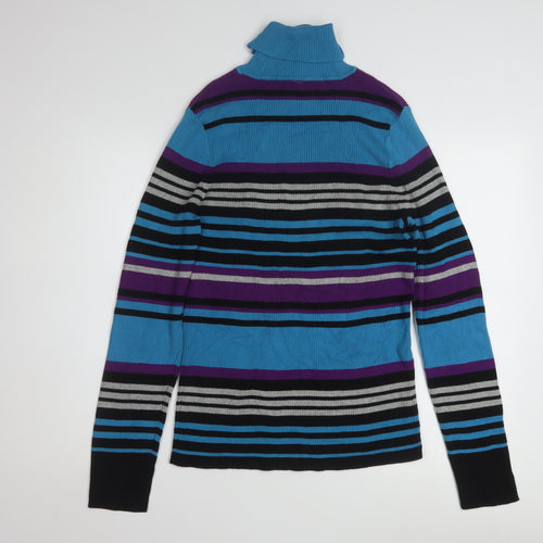 Northern Reflections Womens Multicoloured Cotton Roll Neck Jumper L