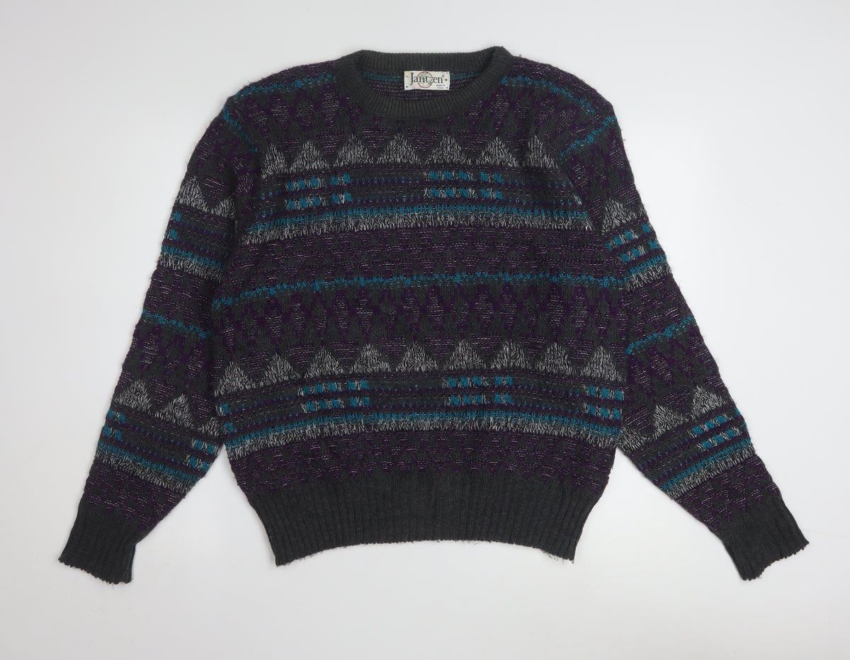 Jantzen Men’s Multicoloured Geometric Knit Pullover Jumper M
