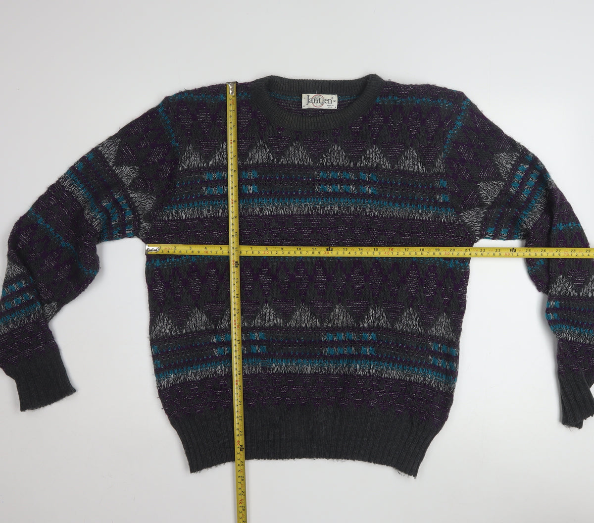 Jantzen Men’s Multicoloured Geometric Knit Pullover Jumper M