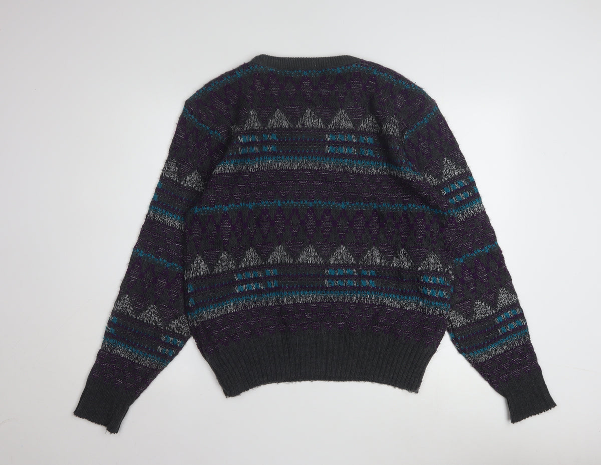 Jantzen Men’s Multicoloured Geometric Knit Pullover Jumper M