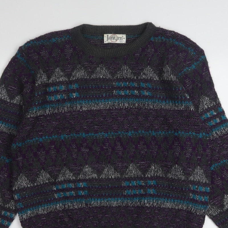 Jantzen Men’s Multicoloured Geometric Knit Pullover Jumper M