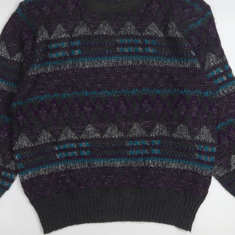 Jantzen Men’s Multicoloured Geometric Knit Pullover Jumper M
