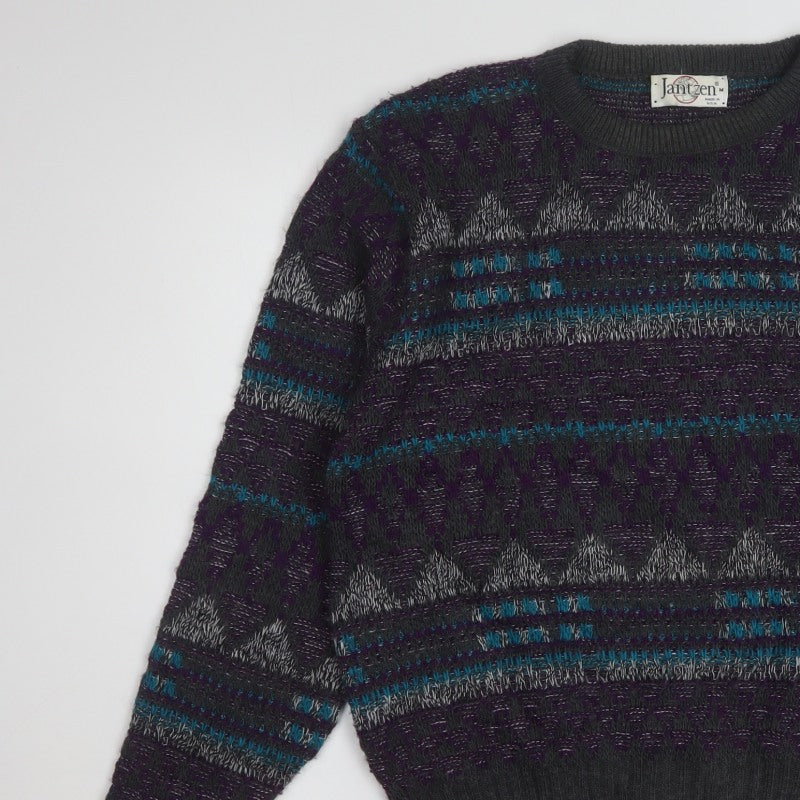 Jantzen Men’s Multicoloured Geometric Knit Pullover Jumper M