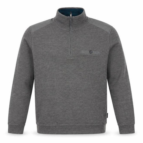 Ted Baker Mens Grey 1/4 Zip Knit Sweatshirt Medium Pullover