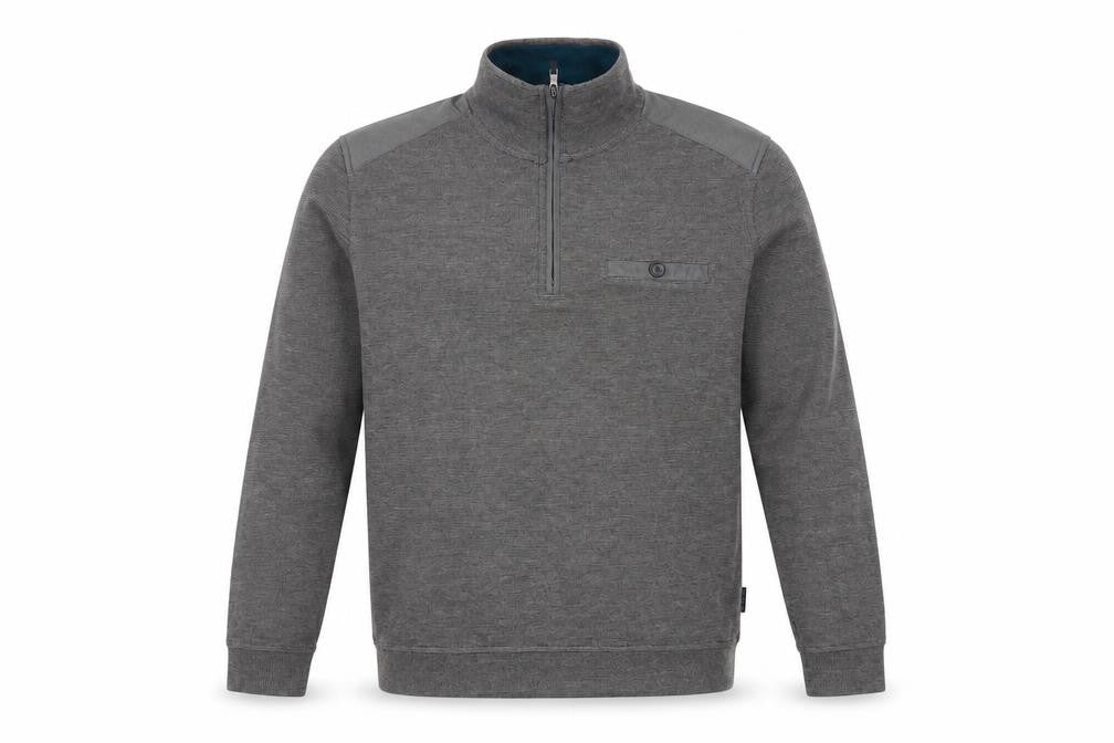 Ted Baker Mens Grey 1/4 Zip Knit Sweatshirt Medium Pullover