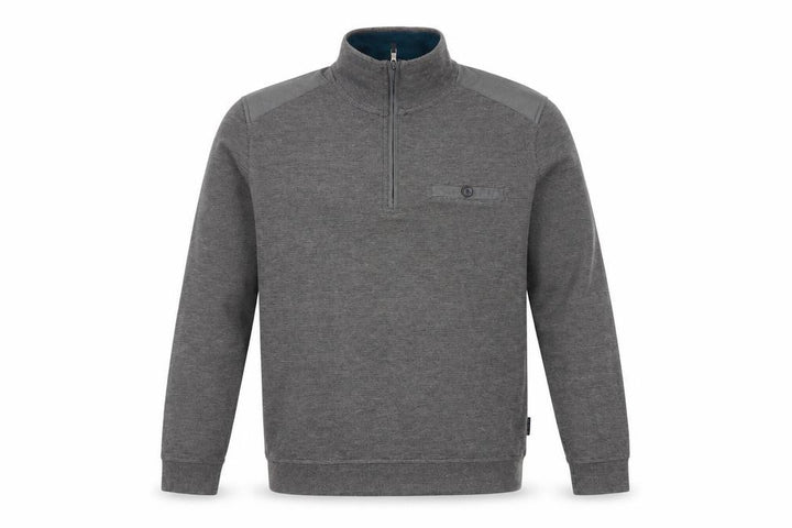 Ted Baker Mens Grey 1/4 Zip Knit Sweatshirt Medium Pullover