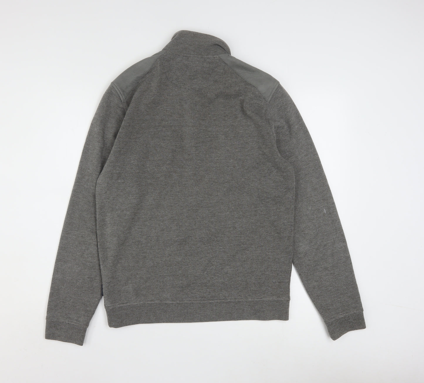 Ted Baker Mens Grey 1/4 Zip Knit Sweatshirt Medium Pullover
