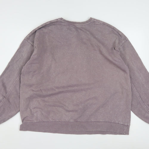 Marks and Spencer B by Boutique Womens Purple Cotton Blend Pullover Sweatshirt L