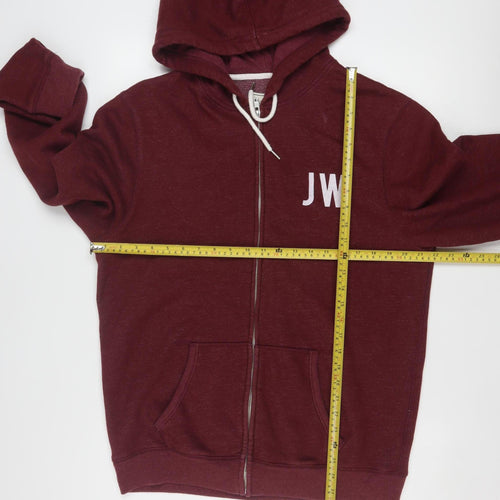 Jack Wills Men’s Red Full Zip Hoodie XL Fleece Lined Cotton Blend