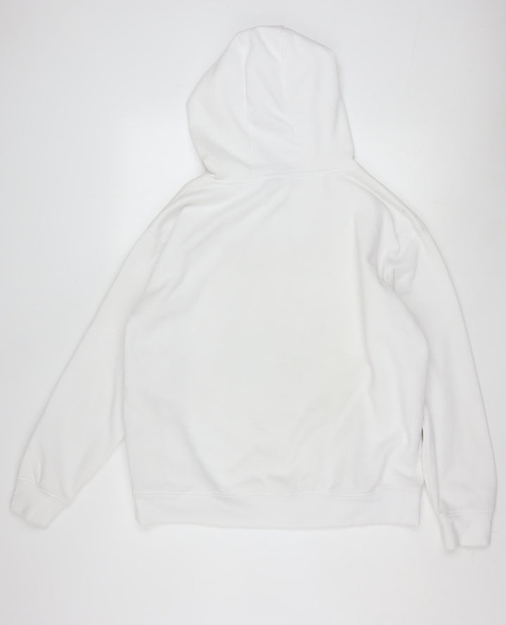 Disney Women White Hoodie Mickey & Friends M 12/14 Pullover