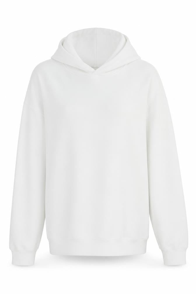 Front view of Disney Women White Hoodie Mickey & Friends M 12/14 Pullover