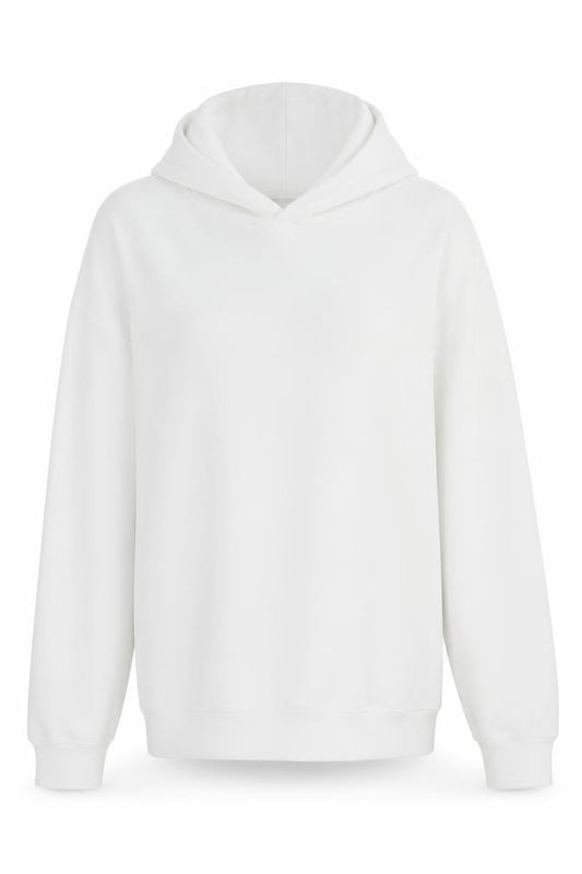 Front view of Disney Women White Hoodie Mickey & Friends M 12/14 Pullover