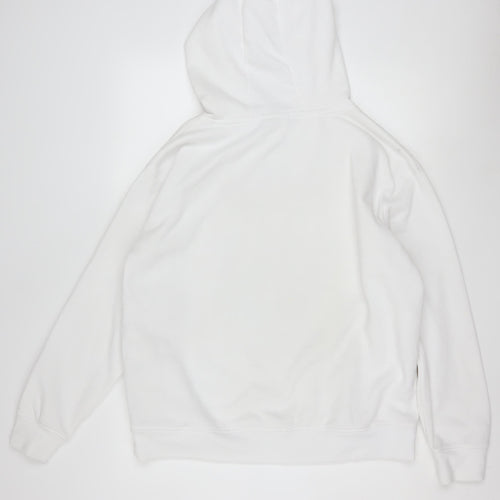 Disney Women White Hoodie Mickey & Friends M 12/14 Pullover