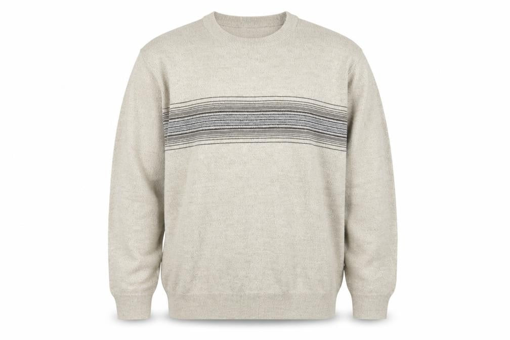 Front view of Dockers Men’s Beige 2XL jumper Knit Crew Neck