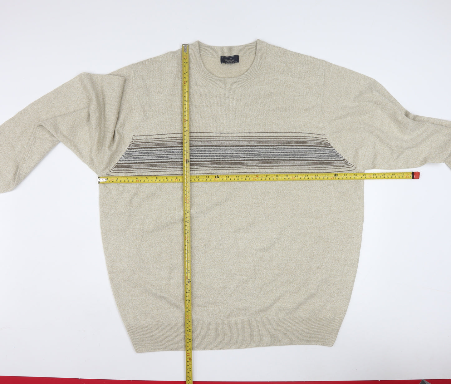 Dockers Men’s Beige 2XL Pullover Jumper Knit Crew Neck