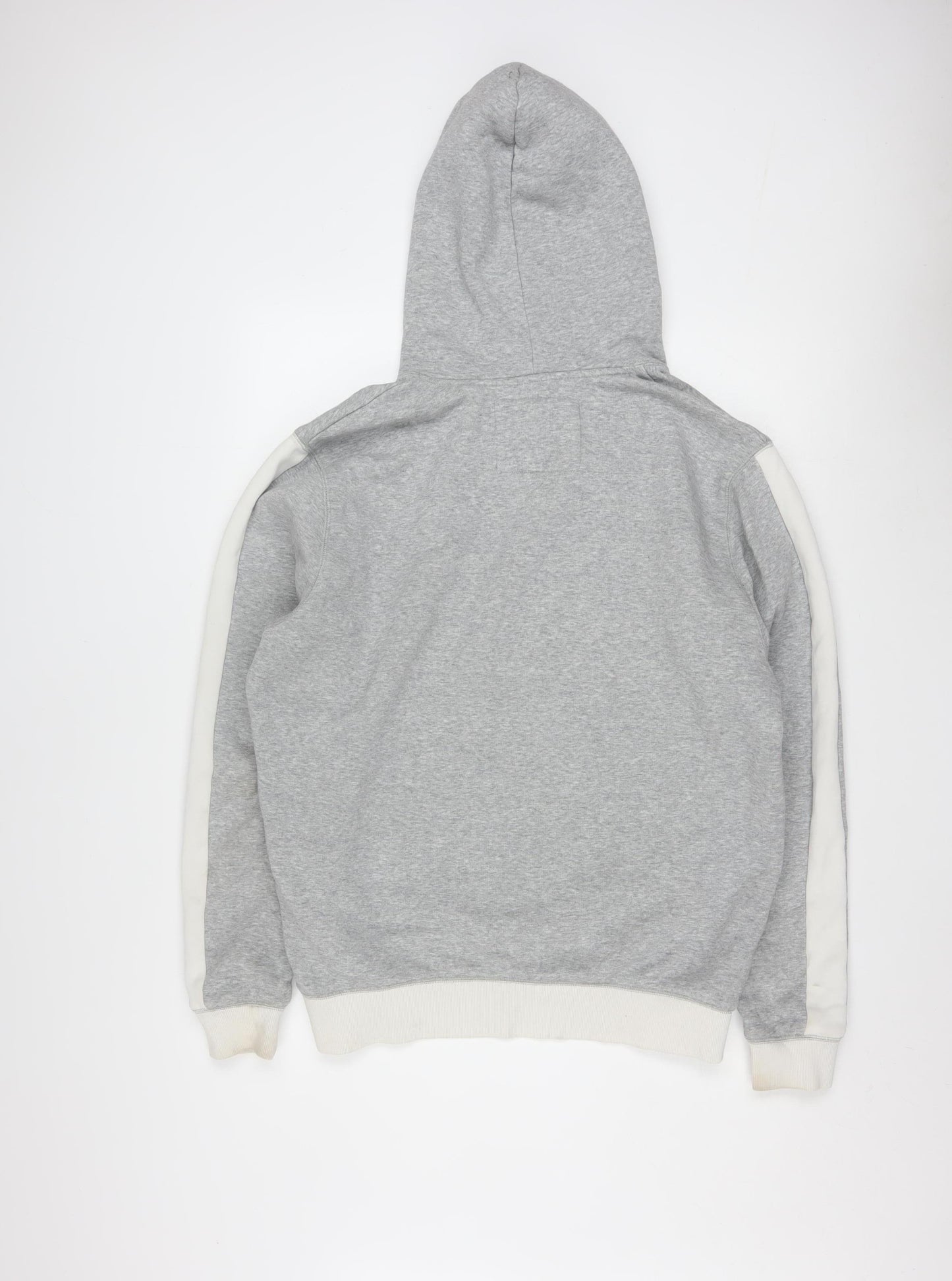 Jack Wills Men's Grey Pullover Hoodie L Logo Cotton Blend