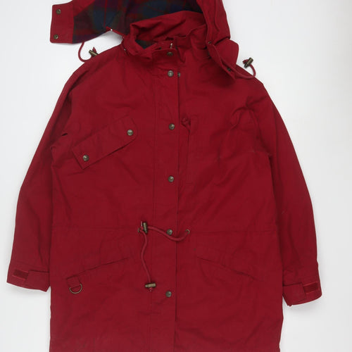 Eddie Bauer Men's Red Hooded Parka Coat Size S Regular Fit Outdoor