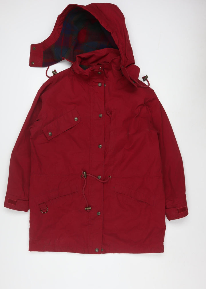 Eddie Bauer Men's Red Hooded Parka Coat Size S Regular Fit Outdoor