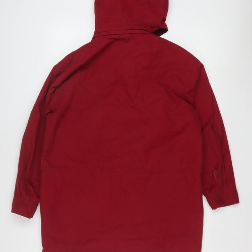 Eddie Bauer Men's Red Hooded Parka Coat Size S Regular Fit Outdoor
