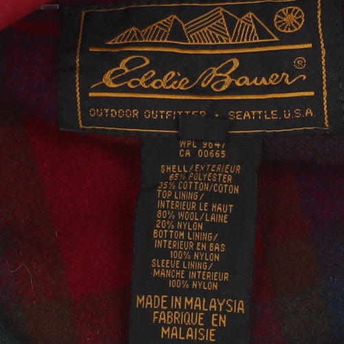 Eddie Bauer Men's Red Hooded Parka Coat Size S Regular Fit Outdoor