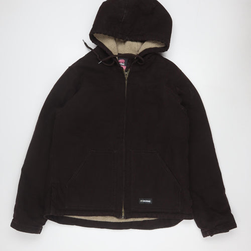 Berne Women's Brown L Hooded Lined Work Jacket Cotton Canvas