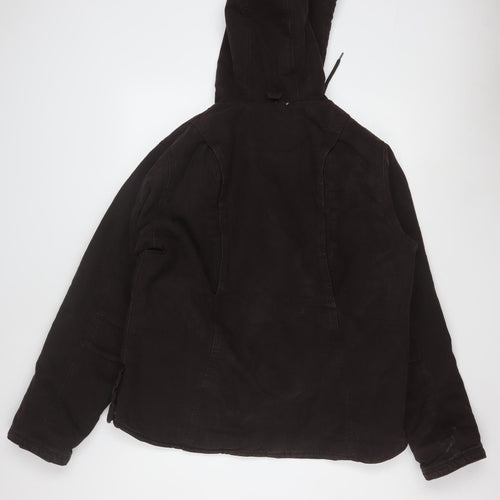 Berne Women's Brown L Hooded Lined Work Jacket Cotton Canvas