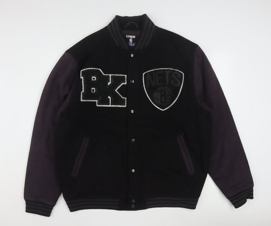 UNK Men’s Black XL Varsity Jacket Brooklyn Nets Wool Blend