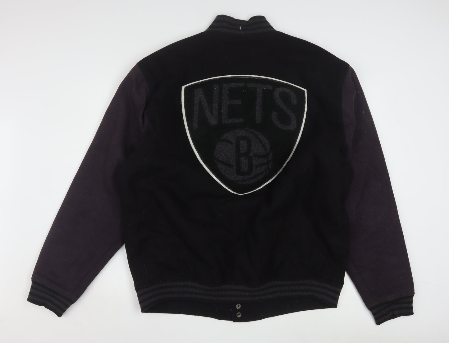 UNK Men’s Black XL Varsity Jacket Brooklyn Nets Wool Blend