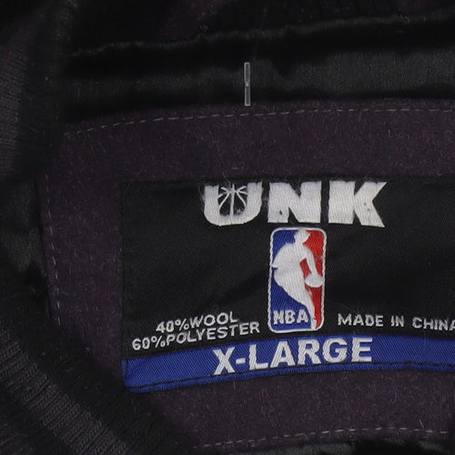 UNK Men’s Black XL Varsity Jacket Brooklyn Nets Wool Blend
