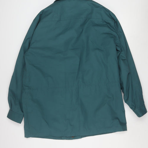 Eddie Bauer Men's Green Parka Jacket L Lined Water Resistant Casual