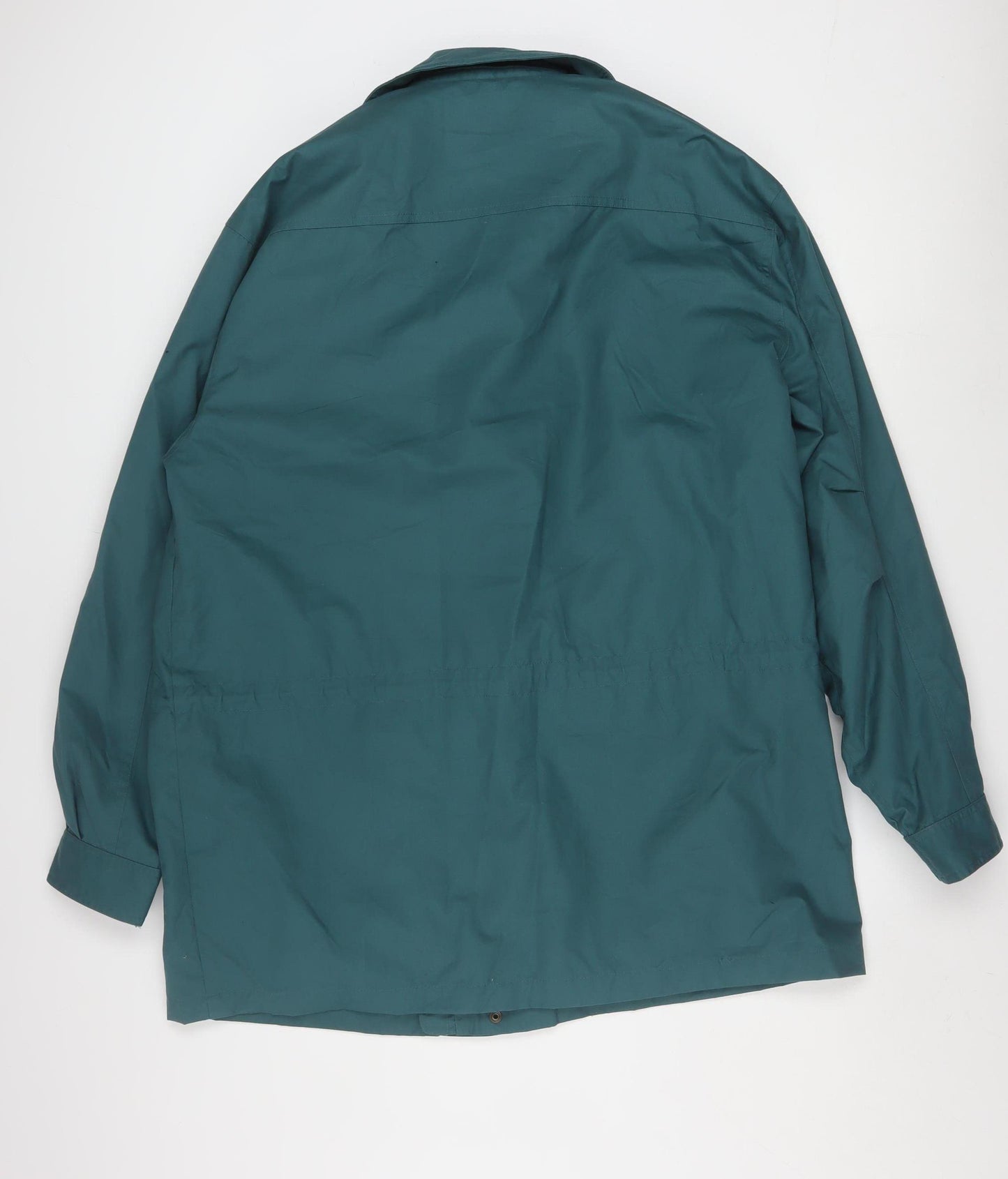 Eddie Bauer Men's Green Parka Jacket L Lined Water Resistant Casual