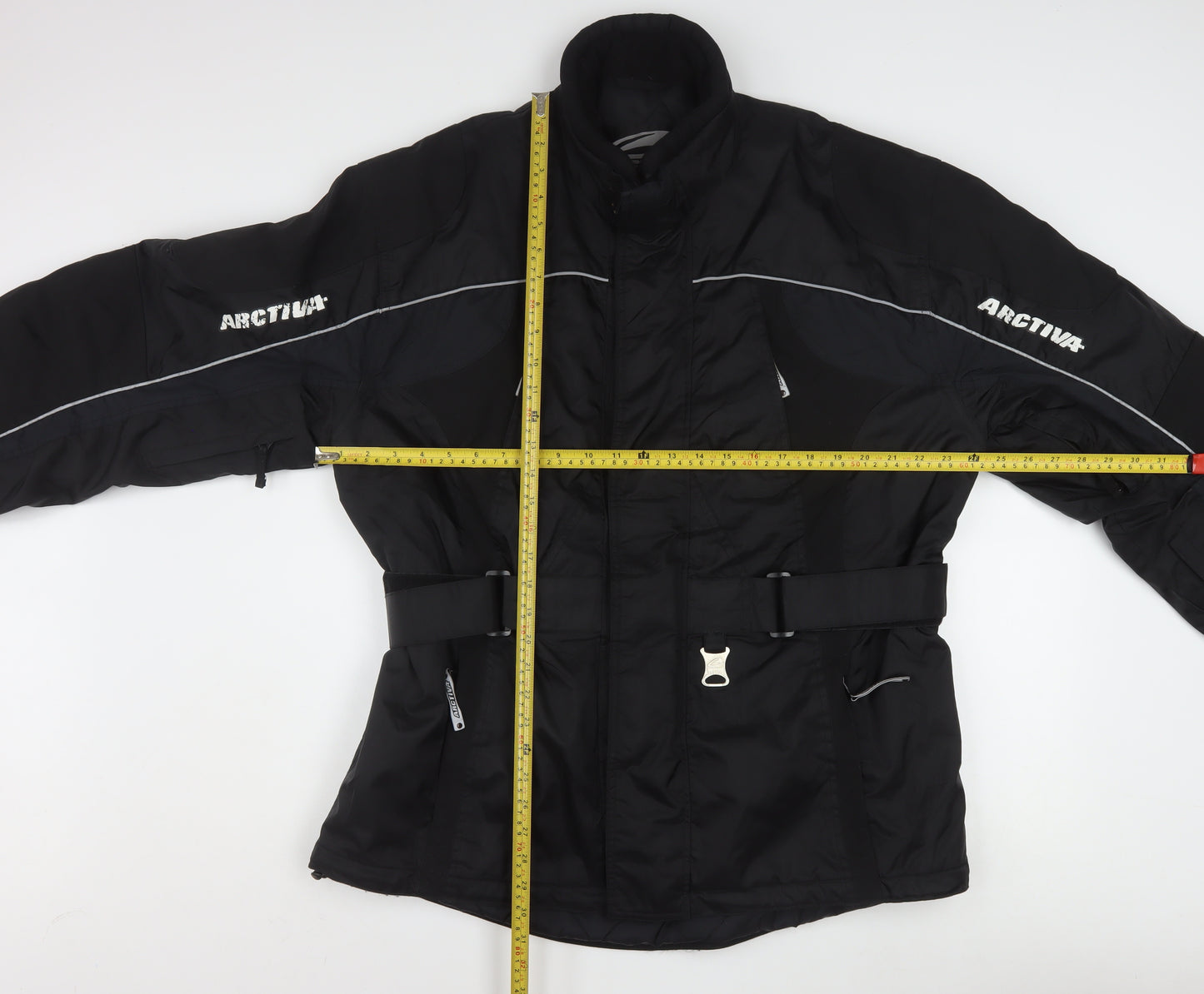 Arctiva Men's Black M Motorcycle Waterproof Jacket with Belt