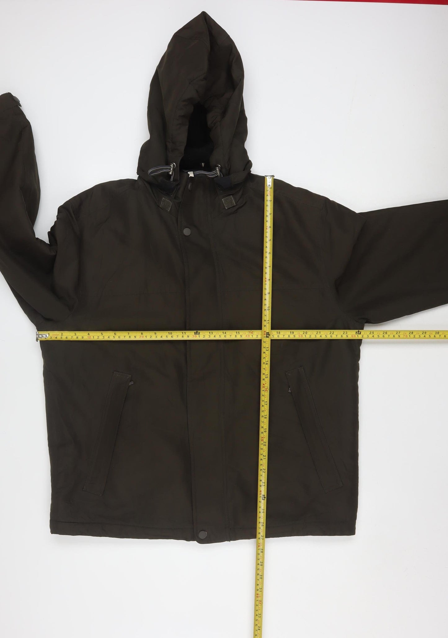 Dockers Men's Brown Hooded Waterproof Parka Jacket Size M